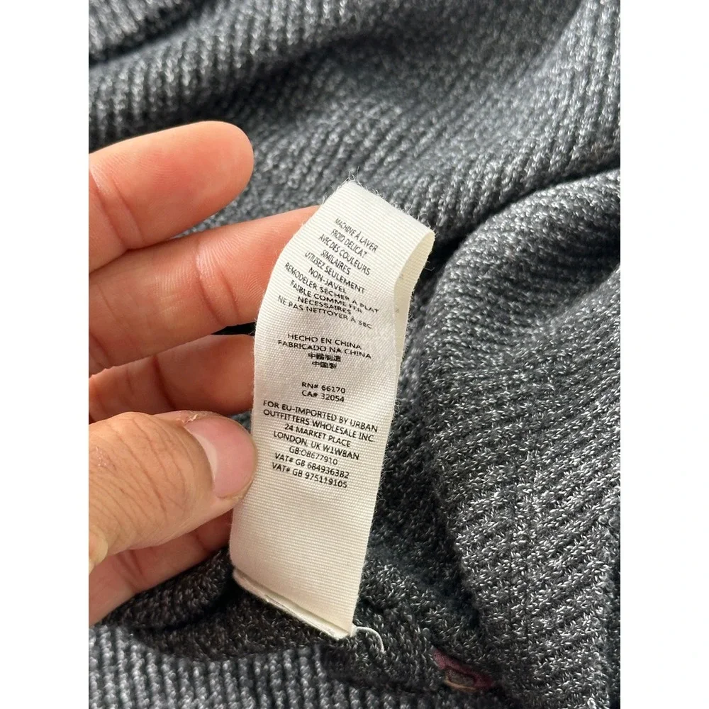 Free People We The Free Patchwork Sleeve Waffle Knit Top Women's Small Petite